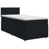 vidaXL Boxspringbed met matras met hoofdeinde Zwart 90 x 190 cm Stof