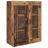 vidaXL Hoge kast met lade 2 pcs Oud Hout Bewerkt hout