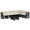 vidaXL Tuinbankenset 8 st Zwart poly rattan