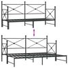 vidaXL Slaapbank met onderschuifbed zonder matras 90x200cm staal zwart