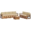 vidaXL Sofa-Sets 8 pcs Natuurlijk en Beige Massief Acaciahout