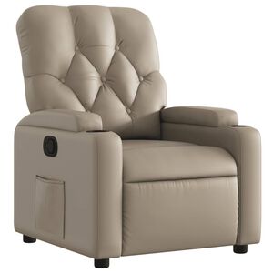 vidaXL Fauteuil verstelbaar kunstleer cappuccinokleurig