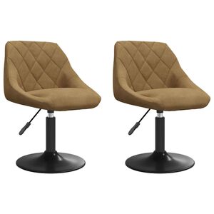 vidaXL Draa Stoelen 2 st Kunstleer Bruin 46 x 44 x 77,5 cm