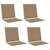 vidaXL Zit- en Rugkussens 4 pcs Taupe 47 x 45 x 2 cm Polyester