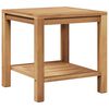 vidaXL Salontafel met opslag Bruin 45 x 45 x 45 cm Massief Teakhout
