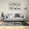 vidaXL Vloerkleed shaggy hoogpolig modern 160x160 cm zwart en cr&egrave;me