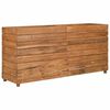 vidaXL Plantenbak verhoogd 150x40x72 cm gerecycled teakhout en staal