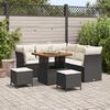 vidaXL Tuin Sofa Set met kussen met opslag 8 pcs Zwart en cr&egrave;me