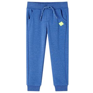 Kinderjoggingbroek 104 gem&ecirc;leerd blauw