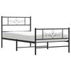 vidaXL Bedframe met hoofd- en voeteneinde metaal zwart 90x190 cm