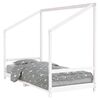 vidaXL Kinderbedframe 90x190 cm massief grenenhout wit