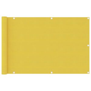vidaXL Balkonscherm 90x400 cm HDPE geel