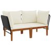 vidaXL 2 st Massief acaciahout & touw Naturel