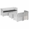 vidaXL 5-Zits Tuin Sofa met Kussens Rattan Look PP Wit