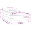 vidaXL Boxspring met matras fluweel donkergrijs 140x220 cm