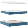 vidaXL Opbergbed met LED met matras Donkerblauw 180 x 200 cm Fluweel