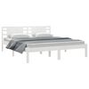 vidaXL Bedframe massief hout wit 180x200 cm