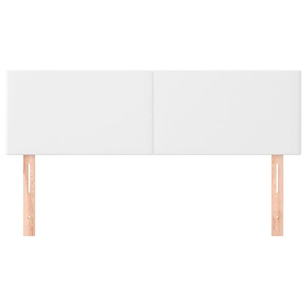 vidaXL Hoofdborden 144x5x78/88 cm kunstleer wit