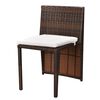 vidaXL 3-delige Bistroset met kussens poly rattan bruin
