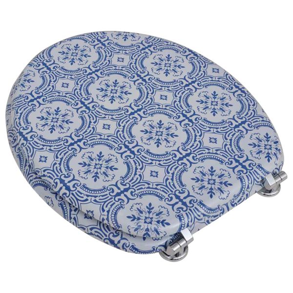 vidaXL Toiletbrillen met deksels 2 st porselein MDF