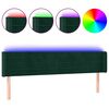 vidaXL Hoofdbord LED 183x16x78/88 cm fluweel donkergroen