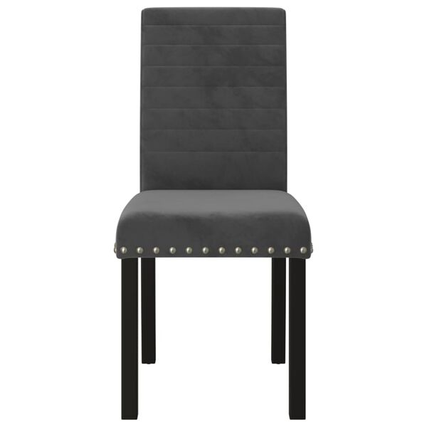 vidaXL Eetkamerstoelen 4 st fluweel donkergrijs