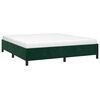 vidaXL Bedframe zonder matras 160x200 cm fluweel donkergroen