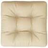 vidaXL Palletkussen 60x60x12 cm stof beige