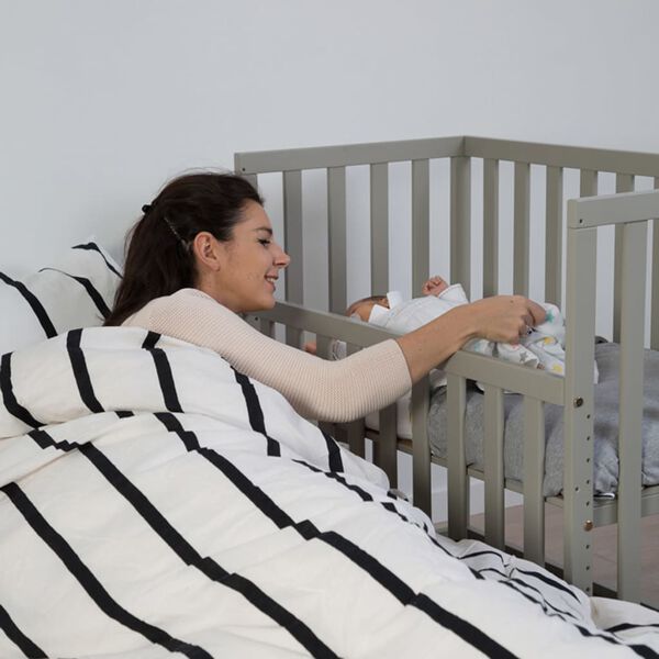 CHILDWOOD Bedkant wieg grijs 50x90 cm beukenhout BSCNSG