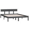 vidaXL Bedframe massief hout grijs 120x190 cm