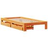 vidaXL Bedframe zonder matras massief grenenhout wasbruin 90x200 cm