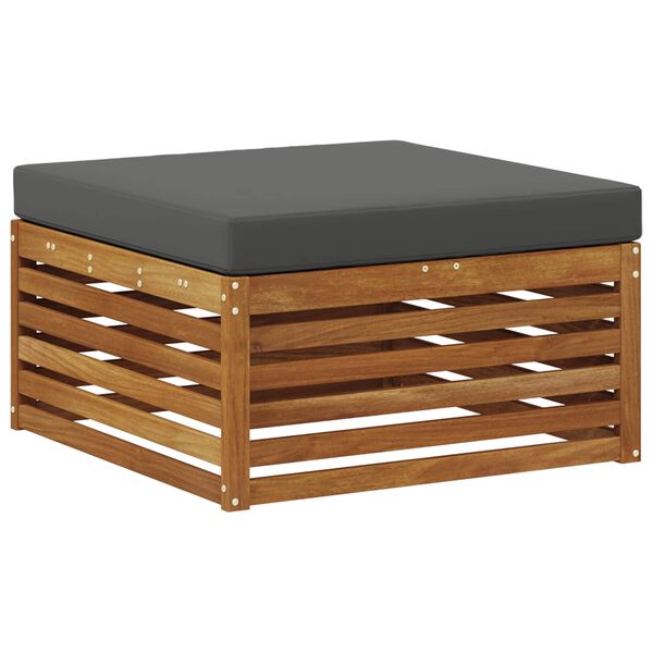 vidaXL Sofa-Sets 7 pcs Natuurlijk en Antraciet Massief Acaciahout