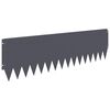 vidaXL Gazonrand 10 st 103 x 30 cm Staal Antraciet