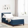 vidaXL Boxspring bed met matras met LED Blauw 80 x 200 cm Stof