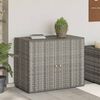 vidaXL Tuinkast 100x55,5x80 cm poly rattan grijs