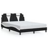 vidaXL Bedframe "Viana" met LED zonder matras zwart en wit 120x200 cm