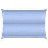 vidaXL Zonneschaduwzeil Blauw en Wit 4 x 7 m HDPE