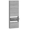 vidaXL Schoenenkast 59x17x169 cm bewerkt hout grijs sonoma eikenkleur