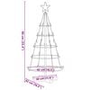 vidaXL Kerst Cone Boom met standaard Zwart 90 cm Staal