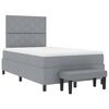vidaXL Boxspringbed met hoofdeinde Lichtgrijs 120 x 190 cm Stof