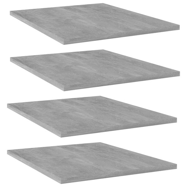 vidaXL Wandschappen 4 st 40x50x1,5 cm bewerkt hout betongrijs