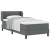 vidaXL Boxspringbed met hoofdeinde Donkergrijs 100 x 200 cm Stof