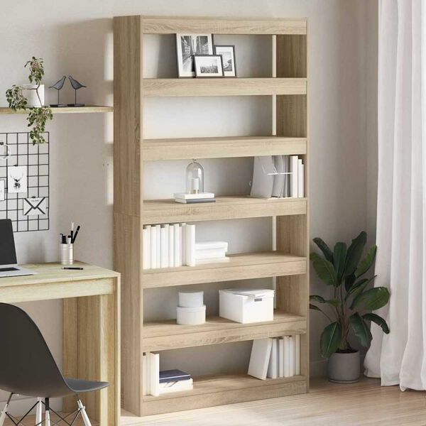 vidaXL Boekenkast Sonoma Eiken 100 x 30 x 198 cm Bewerkt hout
