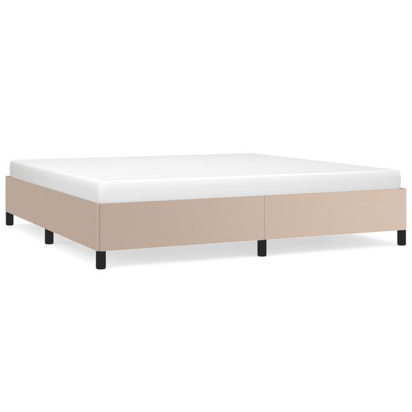 vidaXL Bedframe kunstleer cappuccinokleurig 200x200 cm