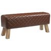 vidaXL Bank 110 x 30 x 45 cm Echt Leer Bruine diamant