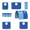 vidaXL Loftbed voor Kids Zwart en Blauw 74,5 x 190 cm Metaal