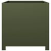 vidaXL Plantenbak 50x50x50 cm staal olijfgroen
