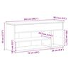 vidaXL Schoenenbank 102x30,5x45 cm bewerkt hout oud houtkleurig