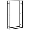 vidaXL Haardhoutrek Matzwart 80x28x154 cm Staal
