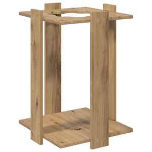 vidaXL Hengelhouder Bewerkt hout 42 x 43 x 60 cm Artisanaal eiken